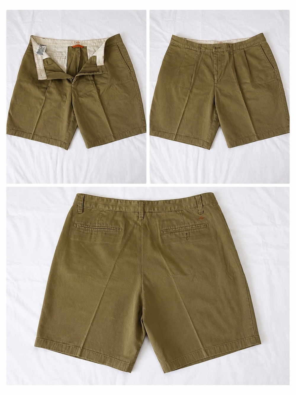 Dockers Olive Green Flat Front Men's Shorts